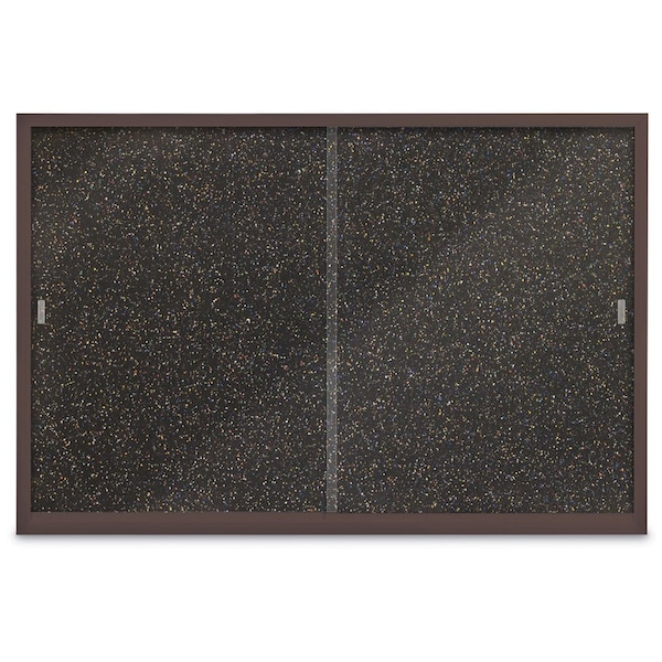 Sliding Door Indoor Enclosed Corkboard, 7